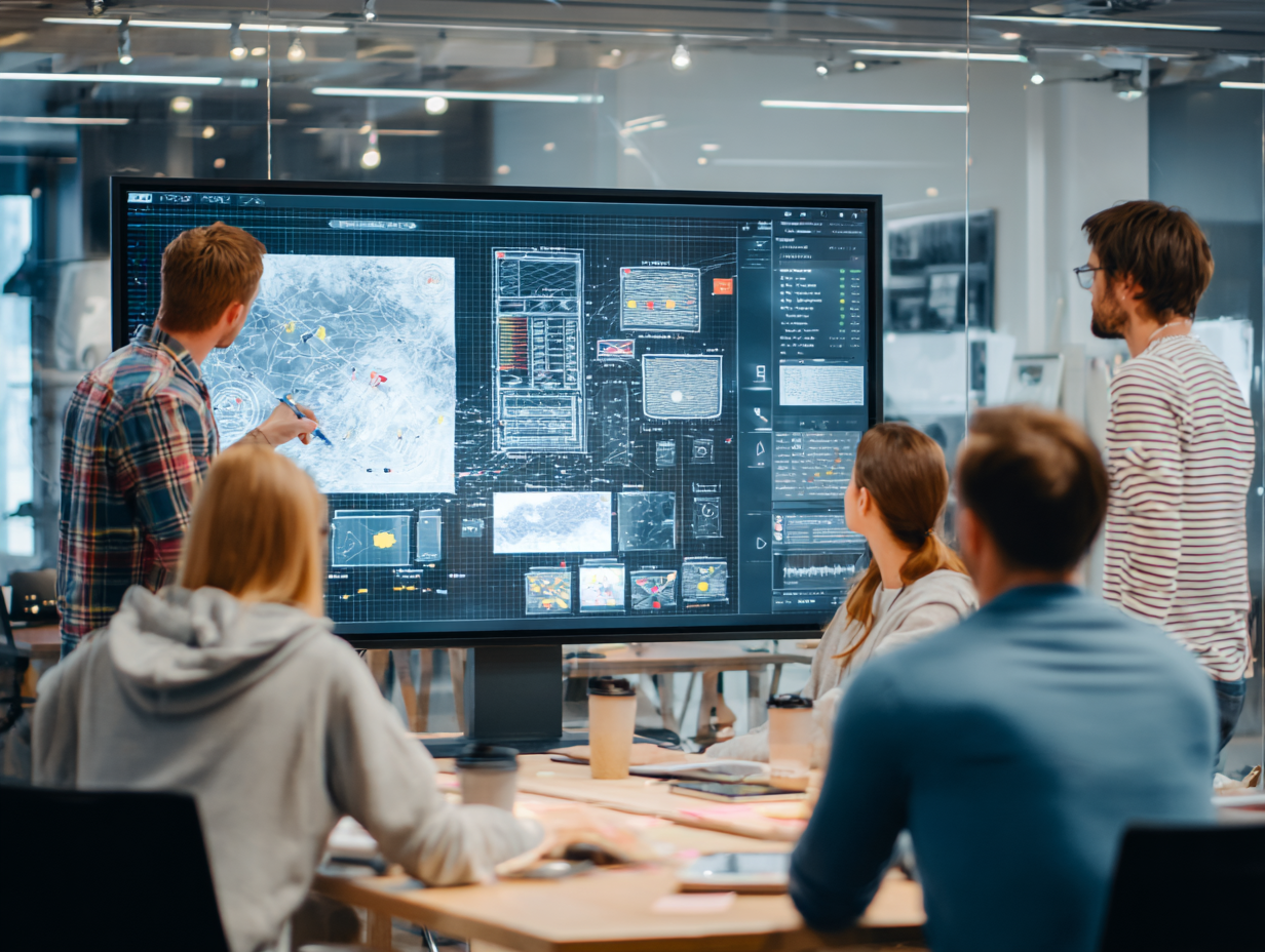 Growth metrics dashboard on tablet